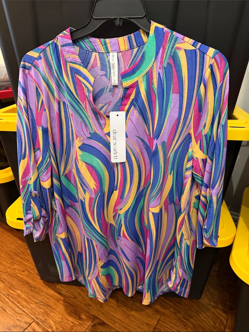 Dear Scarlett Multicolor V-Neck Tunic Top